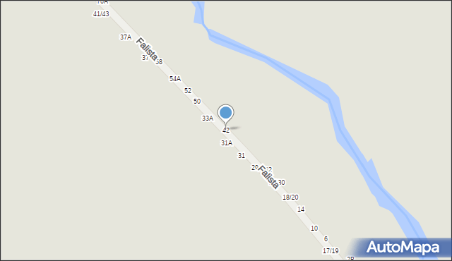 Częstochowa, Falista, 42, mapa Częstochowy