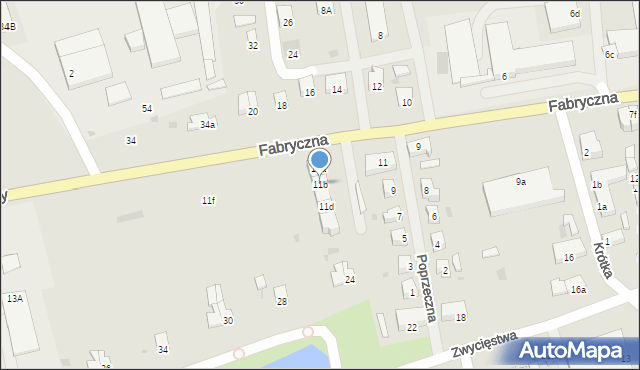 Dobre Miasto, Fabryczna, 11b, mapa Dobre Miasto