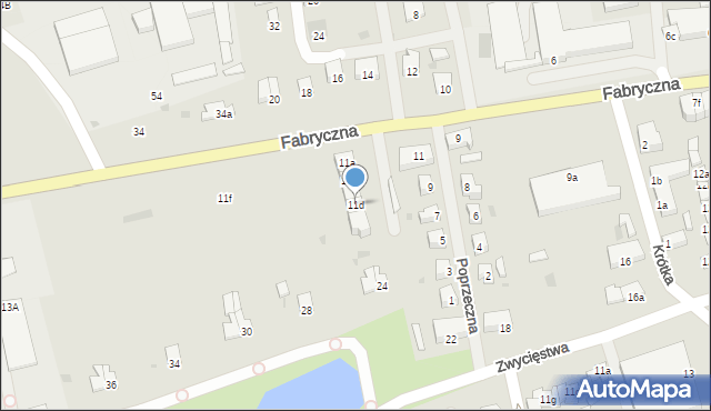 Dobre Miasto, Fabryczna, 11d, mapa Dobre Miasto