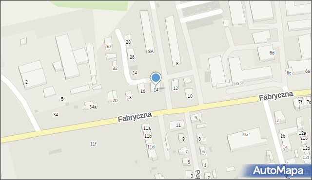 Dobre Miasto, Fabryczna, 14, mapa Dobre Miasto