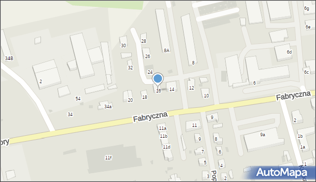 Dobre Miasto, Fabryczna, 16, mapa Dobre Miasto