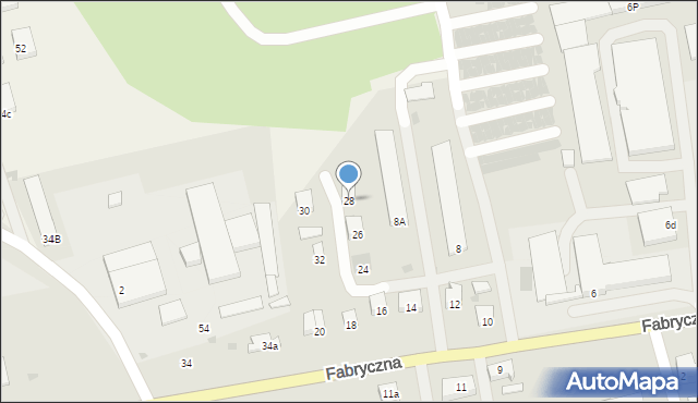 Dobre Miasto, Fabryczna, 28, mapa Dobre Miasto