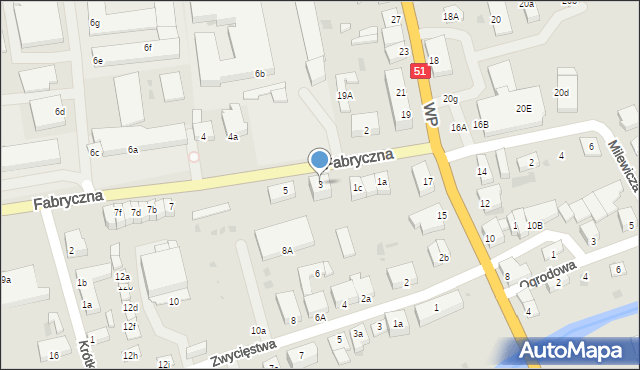 Dobre Miasto, Fabryczna, 3, mapa Dobre Miasto