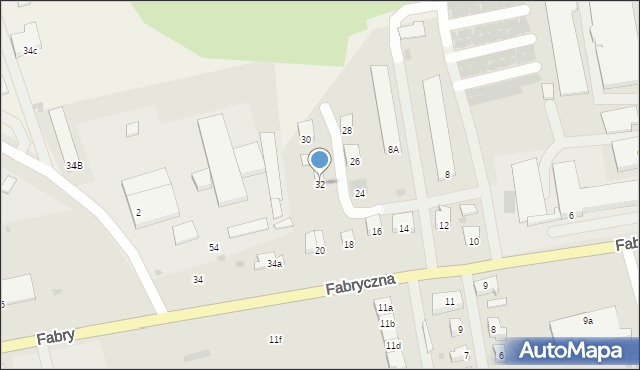 Dobre Miasto, Fabryczna, 32, mapa Dobre Miasto