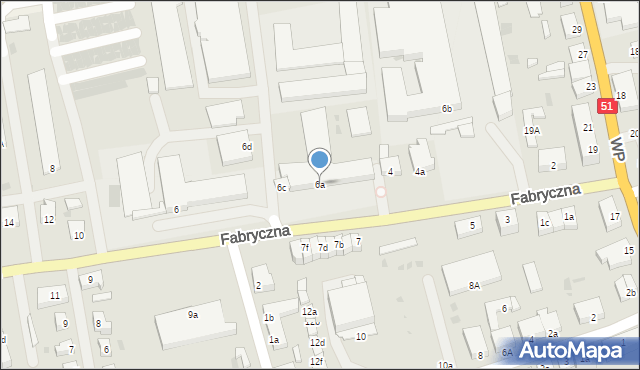 Dobre Miasto, Fabryczna, 6a, mapa Dobre Miasto