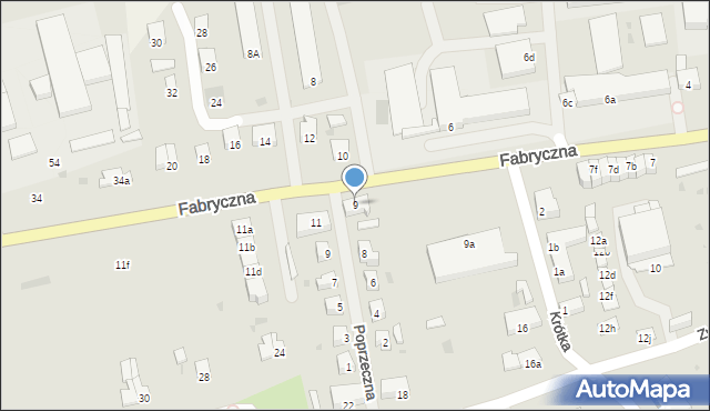 Dobre Miasto, Fabryczna, 9, mapa Dobre Miasto