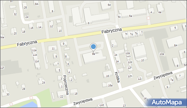 Dobre Miasto, Fabryczna, 9a, mapa Dobre Miasto