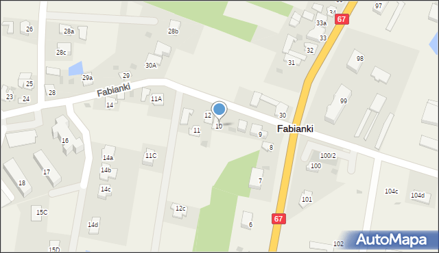 Fabianki, Fabianki, 10, mapa Fabianki