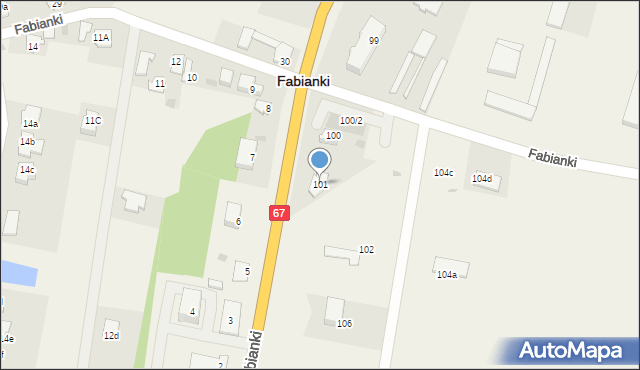 Fabianki, Fabianki, 101, mapa Fabianki
