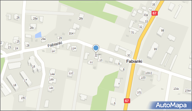 Fabianki, Fabianki, 12, mapa Fabianki