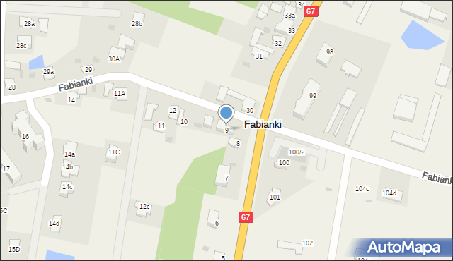 Fabianki, Fabianki, 9, mapa Fabianki