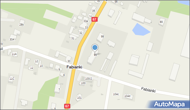 Fabianki, Fabianki, 99, mapa Fabianki