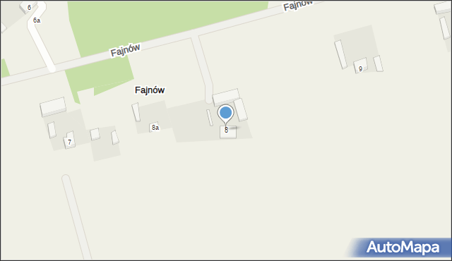 Fajnów, Fajnów, 8, mapa Fajnów