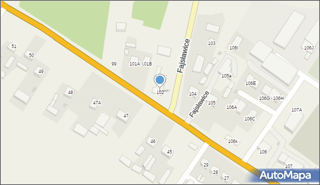 Fajsławice, Fajsławice, 102, mapa Fajsławice