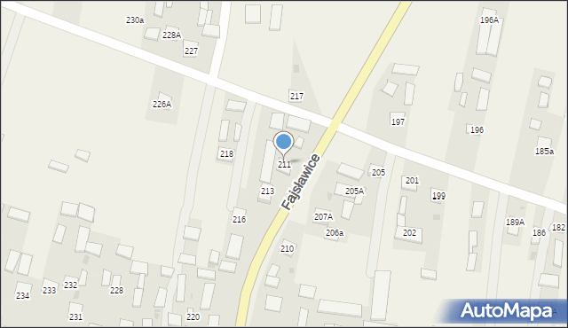 Fajsławice, Fajsławice, 211, mapa Fajsławice
