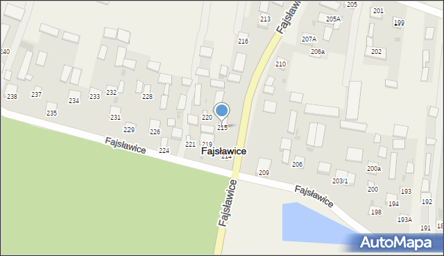 Fajsławice, Fajsławice, 215, mapa Fajsławice