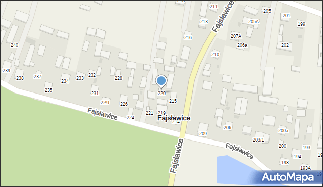 Fajsławice, Fajsławice, 220, mapa Fajsławice