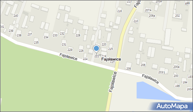 Fajsławice, Fajsławice, 221, mapa Fajsławice