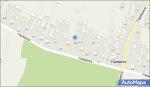 Fajsławice, Fajsławice, 233, mapa Fajsławice