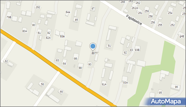 Fajsławice, Fajsławice, 89, mapa Fajsławice