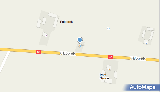 Falborek, Falborek, 5, mapa Falborek