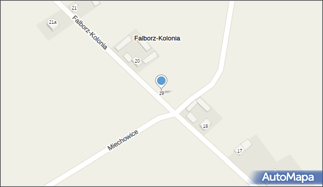 Falborz-Kolonia, Falborz-Kolonia, 19, mapa Falborz-Kolonia