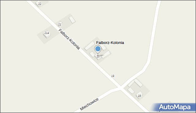 Falborz-Kolonia, Falborz-Kolonia, 20, mapa Falborz-Kolonia