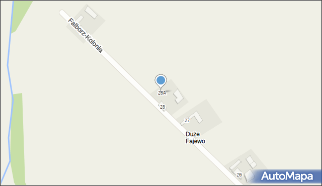 Falborz-Kolonia, Falborz-Kolonia, 28A, mapa Falborz-Kolonia