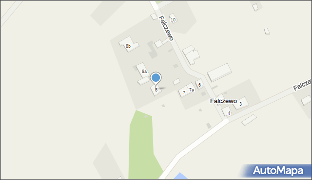 Falczewo, Falczewo, 8, mapa Falczewo