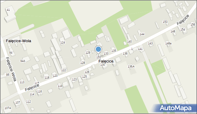 Falęcice, Falęcice, 131, mapa Falęcice