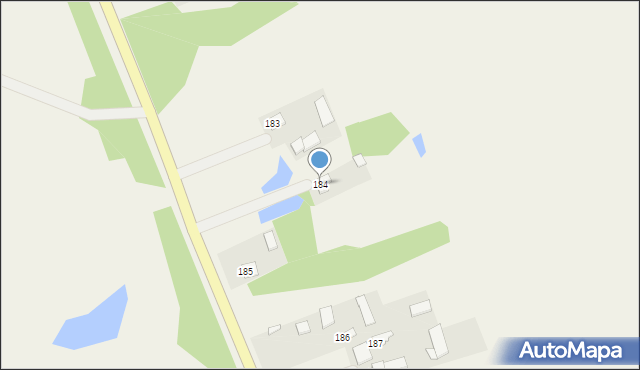 Falęcice, Falęcice, 184, mapa Falęcice