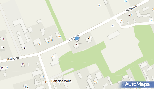 Falęcice, Falęcice, 30, mapa Falęcice