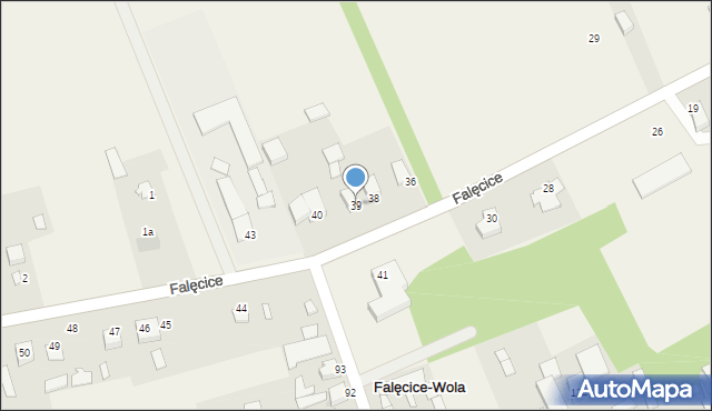 Falęcice, Falęcice, 39, mapa Falęcice