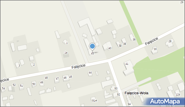 Falęcice, Falęcice, 43, mapa Falęcice