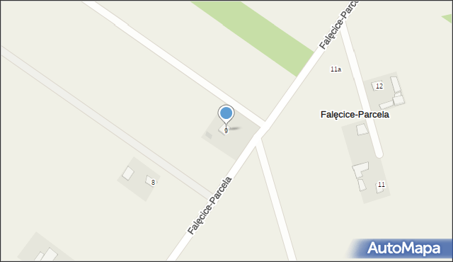 Falęcice-Parcela, Falęcice-Parcela, 9, mapa Falęcice-Parcela