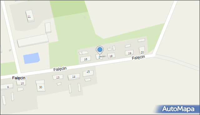 Falęcin, Falęcin, 17, mapa Falęcin