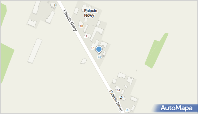 Falęcin Nowy, Falęcin Nowy, 13, mapa Falęcin Nowy