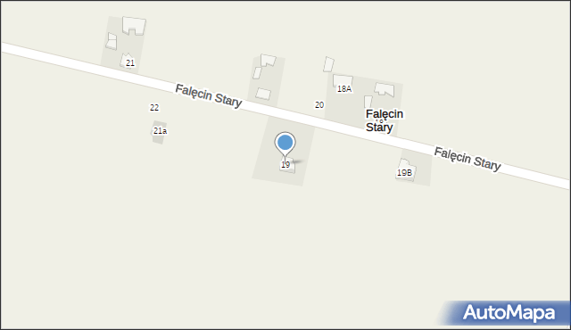 Falęcin Stary, Falęcin Stary, 19, mapa Falęcin Stary