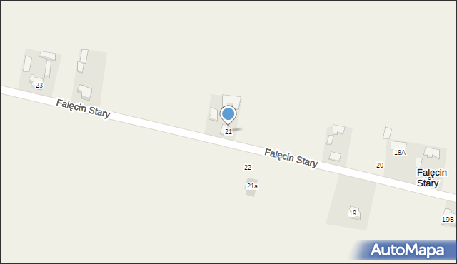 Falęcin Stary, Falęcin Stary, 21, mapa Falęcin Stary