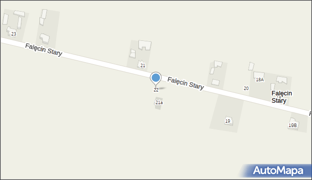 Falęcin Stary, Falęcin Stary, 22, mapa Falęcin Stary