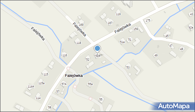 Falejówka, Falejówka, 52A, mapa Falejówka