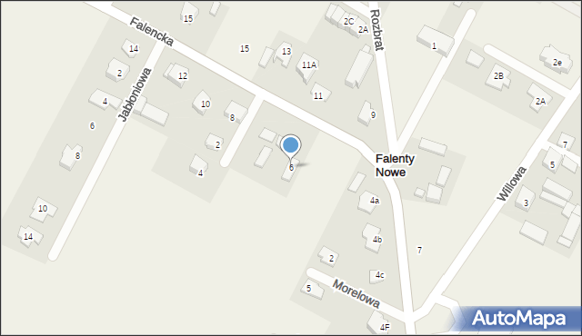 Falenty Nowe, Falencka, 6, mapa Falenty Nowe