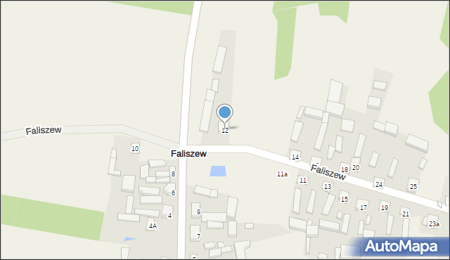 Faliszew, Faliszew, 12, mapa Faliszew