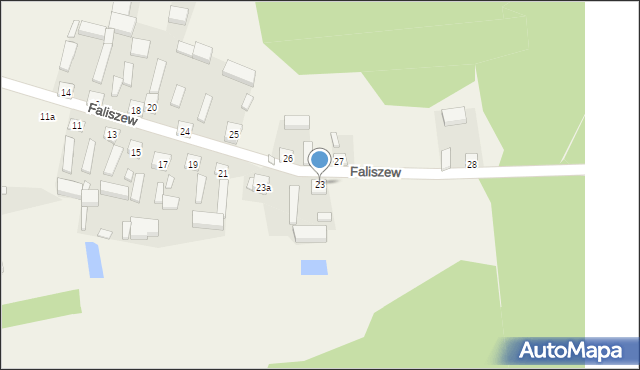 Faliszew, Faliszew, 23, mapa Faliszew
