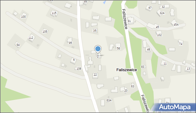 Faliszewice, Faliszewice, 2, mapa Faliszewice