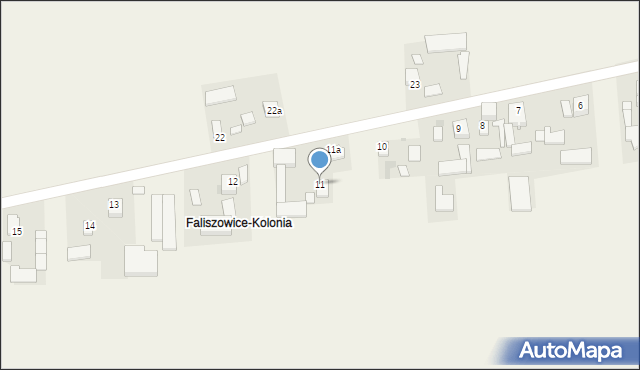 Faliszowice, Faliszowice, 11, mapa Faliszowice