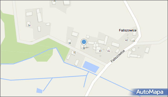 Faliszowice, Faliszowice, 39, mapa Faliszowice