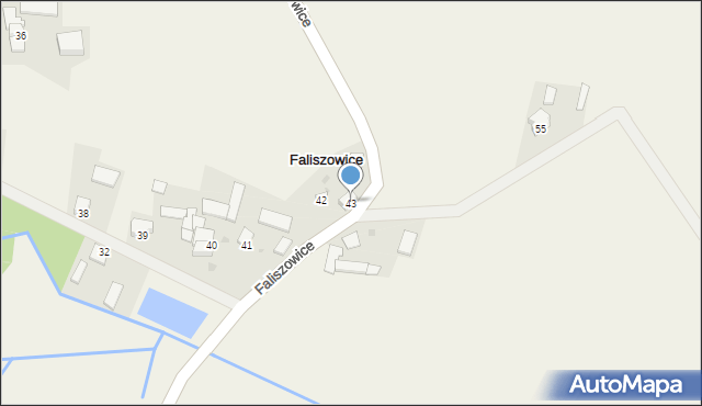 Faliszowice, Faliszowice, 43, mapa Faliszowice