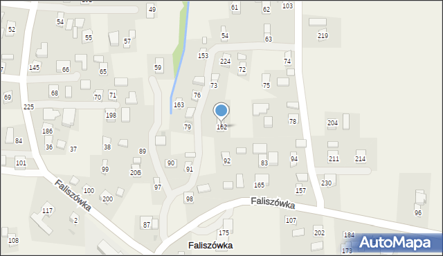 Faliszówka, Faliszówka, 162, mapa Faliszówka