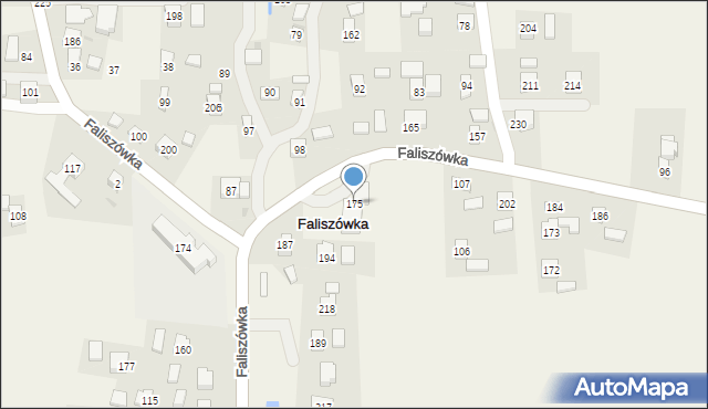 Faliszówka, Faliszówka, 175, mapa Faliszówka